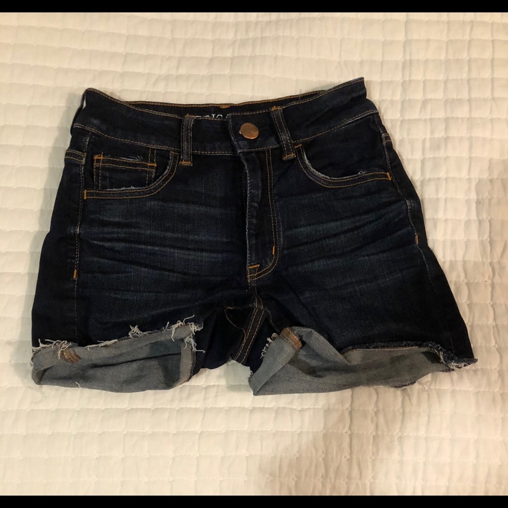 blue jean shorts
